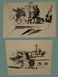 Pen & Ink Drawings by Helga Wolfenstein of Theresienstadt