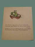 Watercolor Painting of Story/Poem Booklet 'The Optimistic Frog' (Page 2) by Helga Wolfenstein at Theresienstadt
