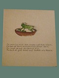 Watercolor Painting of Story/Poem Booklet 'The Optimistic Frog' (Page 3) by Helga Wolfenstein at Theresienstadt