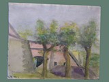 Watercolor Painting by Helga Wolfenstein at Theresienstadt